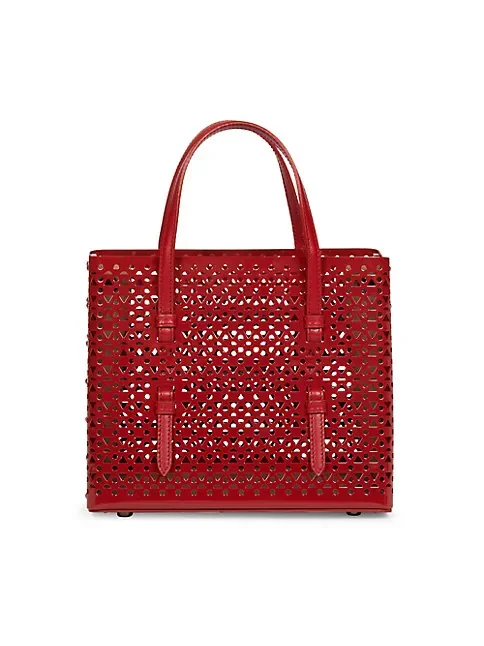 Ala&iuml;a Mina 20 Mini Leather Tote bag