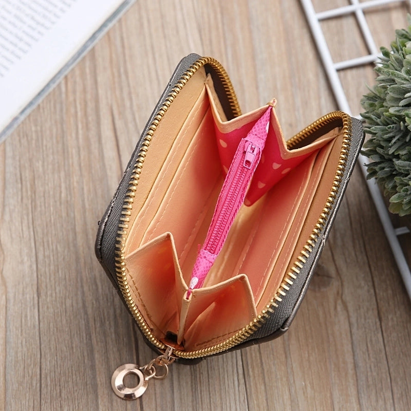 Korean Embroidered Creative Short Mesh Small Wallet