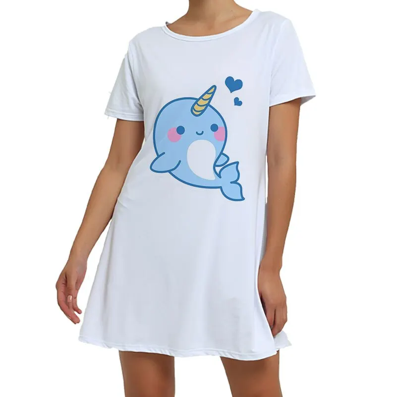 White Unicorn Pajamas Animal Pajamas Winter Nightie Stitch Unicornio Sexy Sleepwear For Women Adults S M L XL XXL