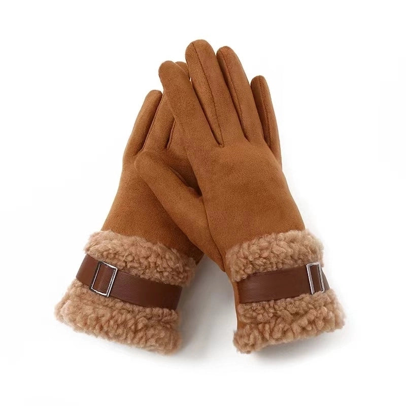 Women’s Lady Minimalist Solid Color Gloves 1 Pair