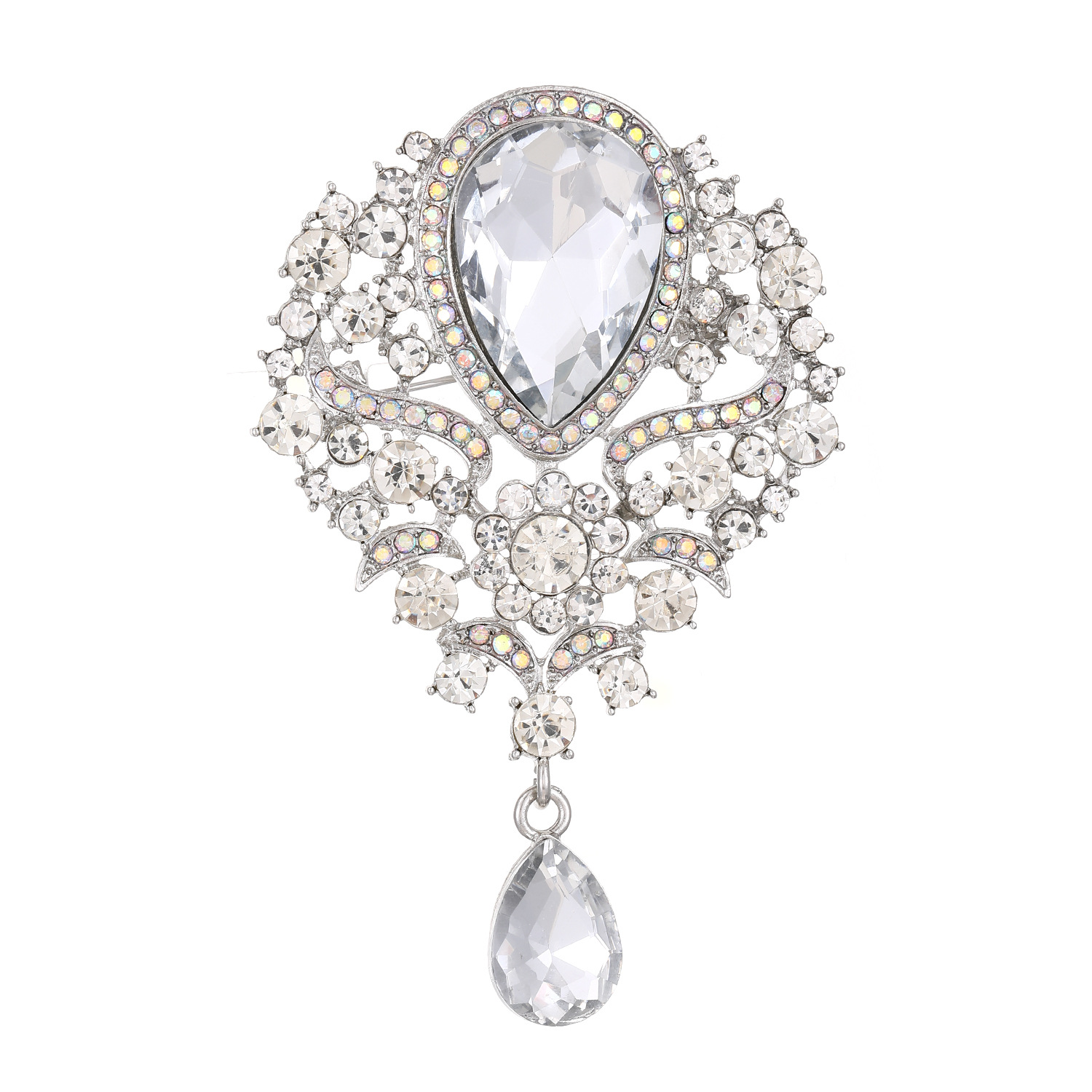 Zirconia Gold-Plated Brooch