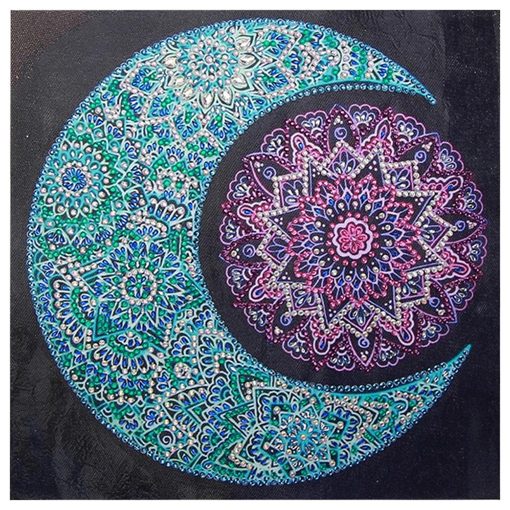 Partial Special Shaped Diamond Painting Moon and Sun