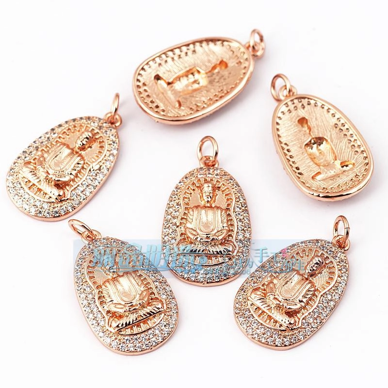 1 Piece Copper Buddha Pendant Jewelry Accessories