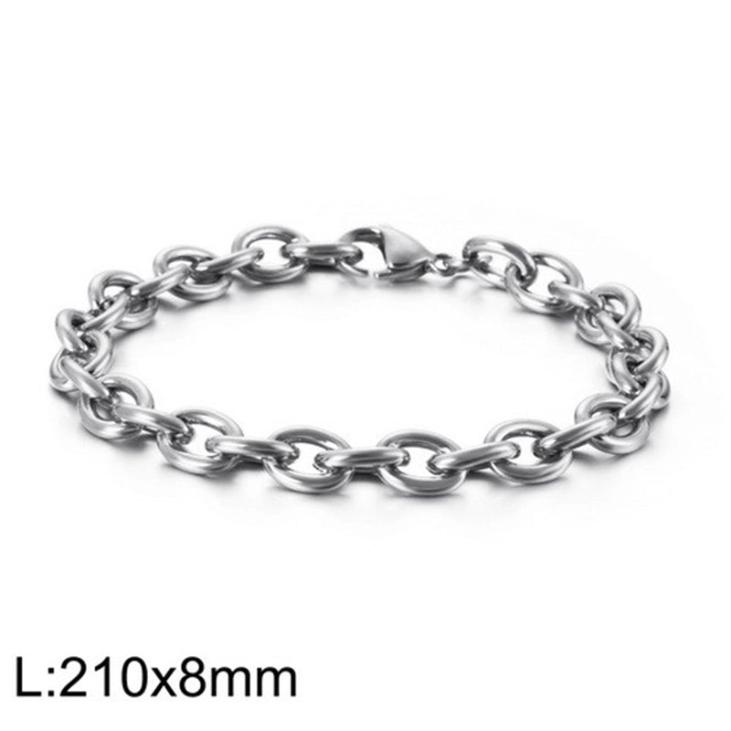 Hip-hop Solid Color Stainless Steel Plating Bracelets 1 Piece
