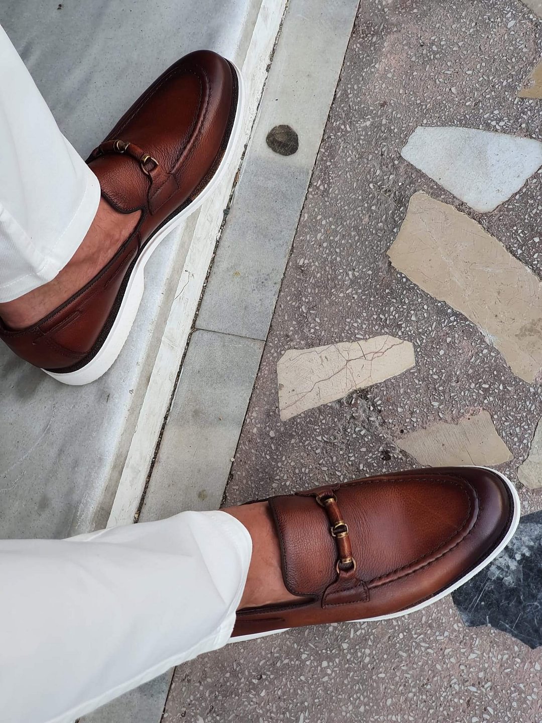 ucb tan loafers