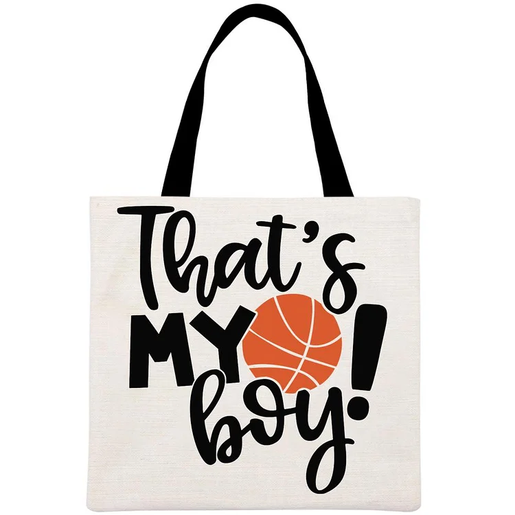 That's my boy Printed Linen Bag-Annaletters