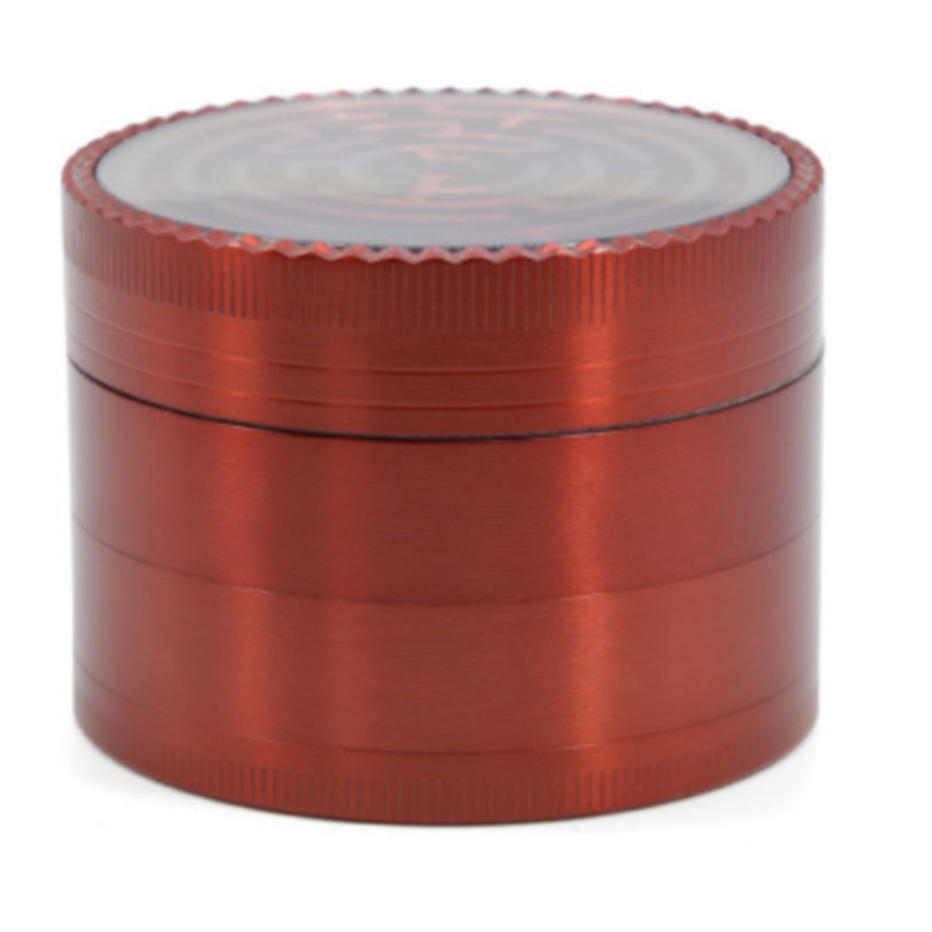 63MM Zinc Alloy Four-Layer Labyrinth Smoke Grinder-Red