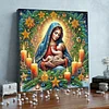 (Pre-Framed)Virgin Mary-Special Shape Diamond Painting Kit(30x30cm)