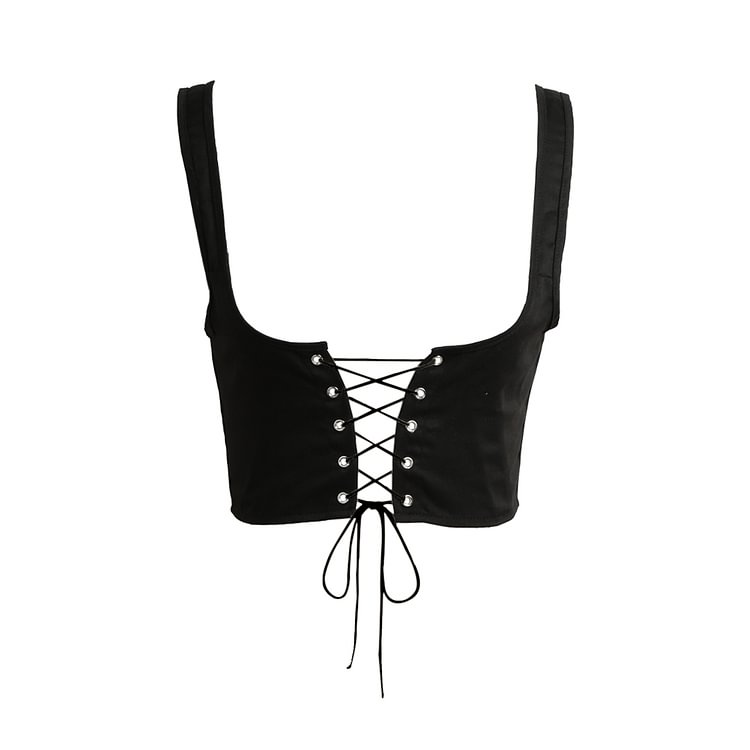 Vintage Corsets Vest Black Corset Bandage Womens Waist Belts Corset Camisole Ceinture Femme Bodycon Slim Crop Tank Tops - Shop Trendy Women's Clothing | LoverChic