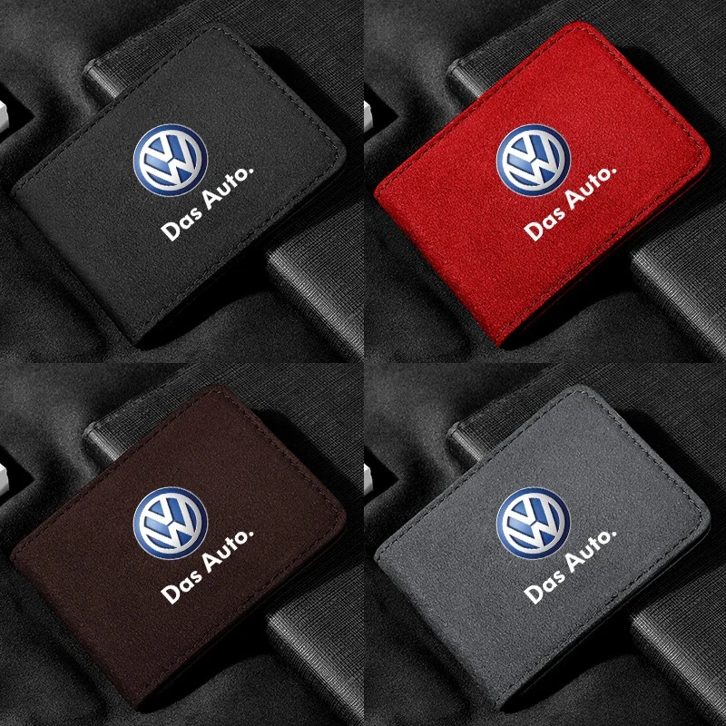 Car logo driver's license leather case card holder