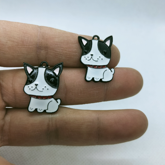 Golden Retriever Round Tag Charms, Husky Teddy Akita Charm,Enamel Dog Animal Charm Earring Necklace Bracelet Jewelry Accessories DIY