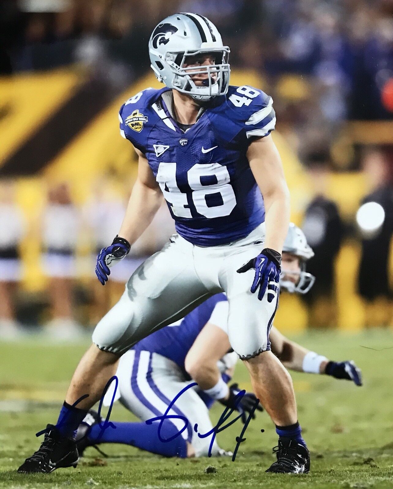 Glenn Gronkowski Signed Autographed 8x10 Photo Poster painting Kansas State Cougars Coa