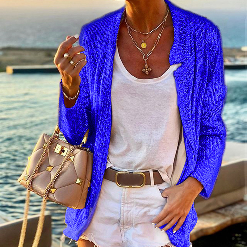 Fashion Casual Sequin Suit Jacket