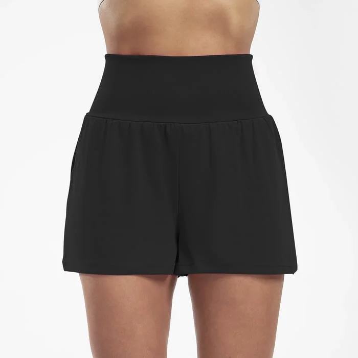 💗Ultra High Waist Back Pocket & Side Hidden Pocket 2-in-1 Yoga Shorts