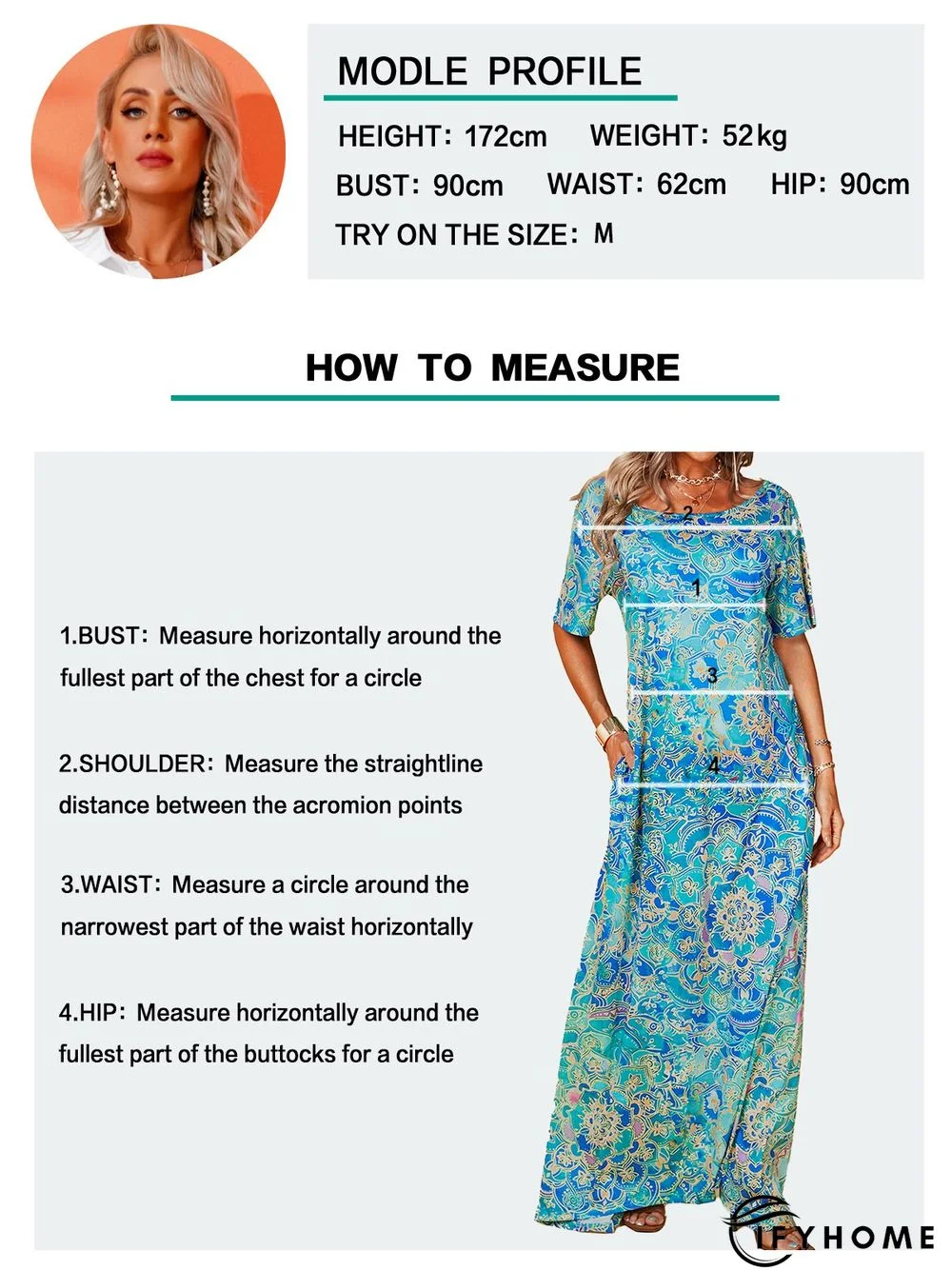 Short Sleeve Cotton-Blend Off-Shoulder Abstract Dresses | IFYHOME