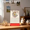 Moon Animals Diamond Art Monthly Flip Tabletop Calendar January 2027 - December 2027 Small Desktop Calendar Planner for Living Room Bedroom Office Desk Gift Giving