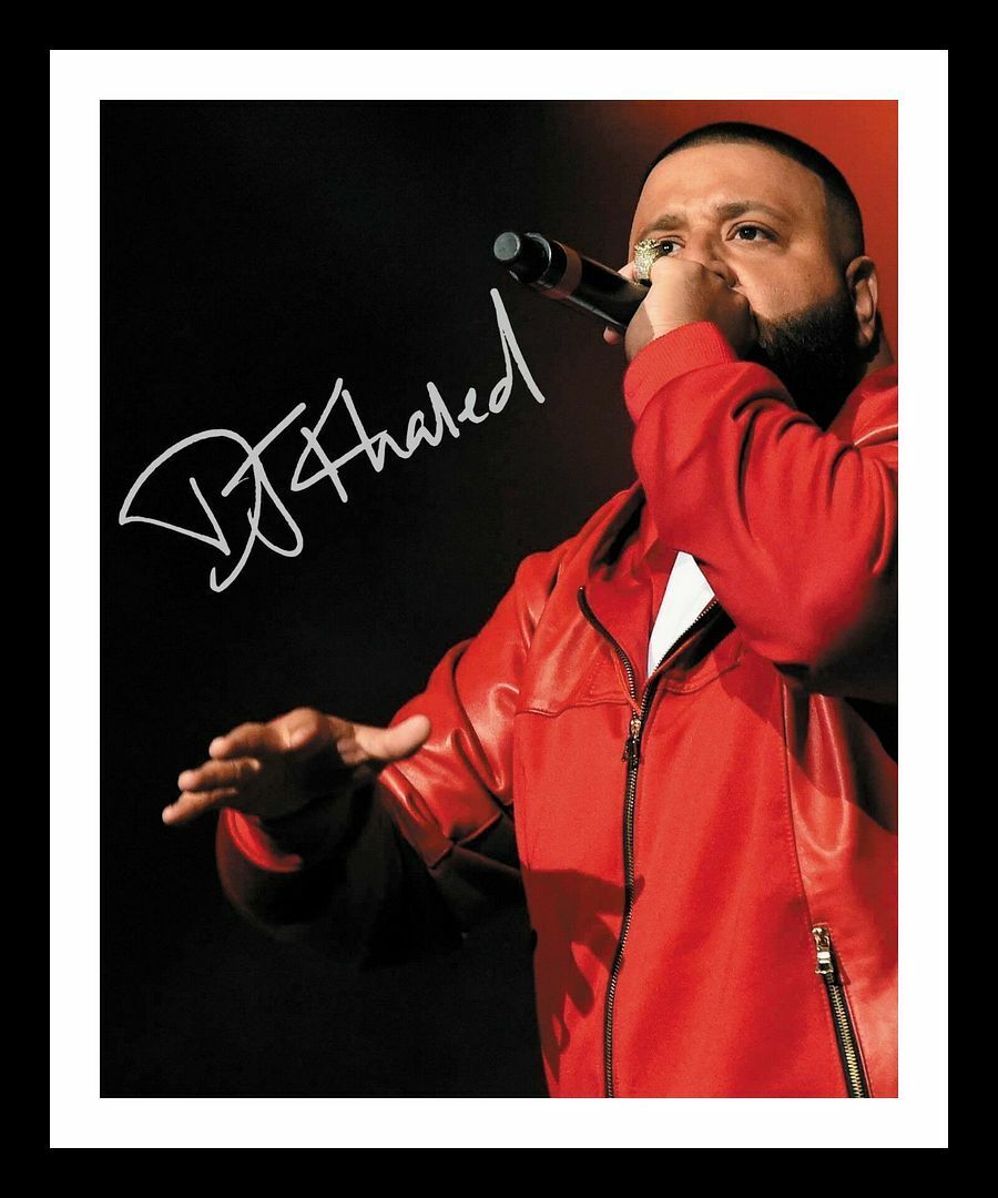 DJ Khaled Autograph Signed & Framed Photo Poster painting 1