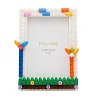 Windmill DIY Building Block Photo Frame Kit,Creative Handmade Assembled Photo Frame Handmade Craft Gift Home Tabletop Display Decor