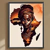 Fille africaine-plein diamant rond peinture-30 * 40cm