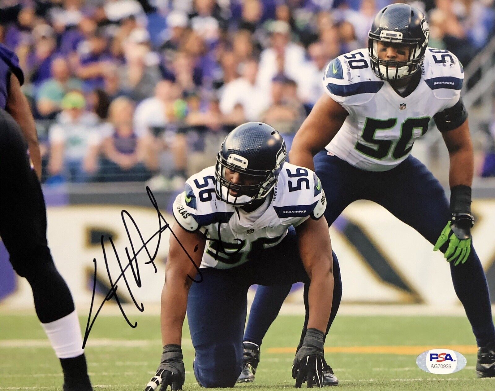 Cliff Avril Signed Autographed Seattle Seahawks 8x10 Photo Poster painting Psa/Dna