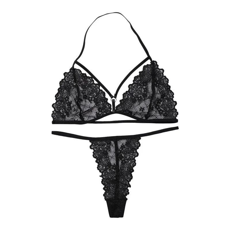 Uveng Large-Size Unmarked Steel Lace Bra Female Sexy Seduction Burst Big Boobs Small Lingerie Set