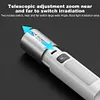 10Pcs LED Flashlight Telescopic Zoomable Flashlight with Hook for Camping Hiking