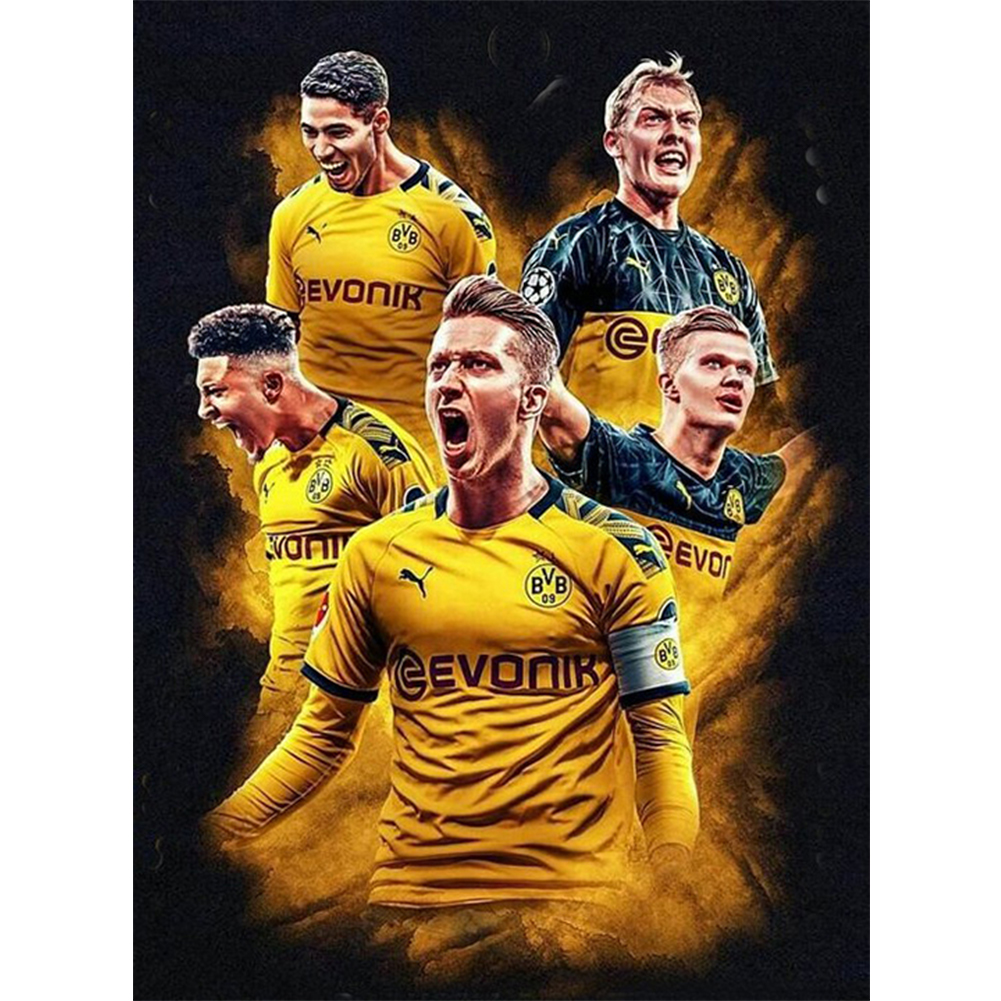 Dortmund Football Team 40*50CM(Canvas) Full Round Drill Diamond Painting gbfke