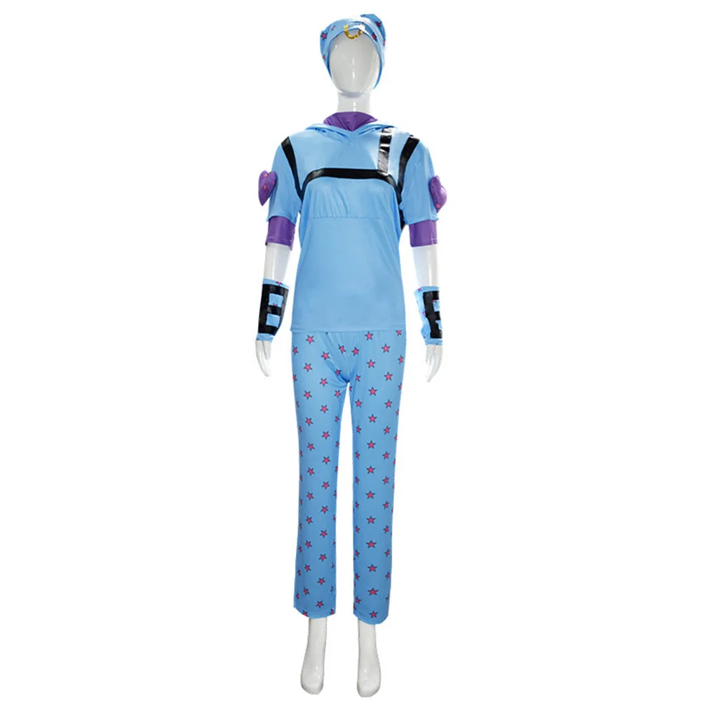 Anime Johnny Blue Set Outfits Cosplay Costume  Halloween Suit