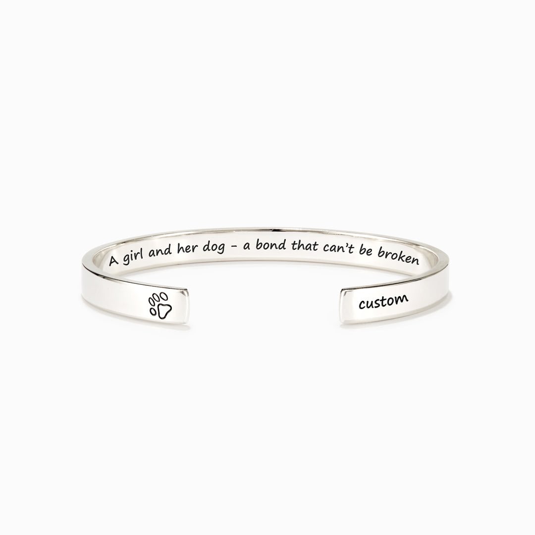 A Girl And Her Dog Heart&Paw Bangle
