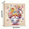 (25x25cm)DIY Gnome Framed Handmade Pearl Painting Art Craft Kit Living Home Decor