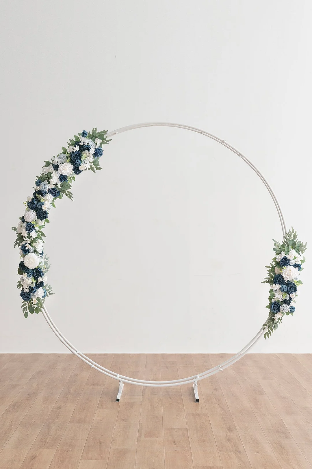 Flower Arrangements for Arch Decor in Dusty Blue & Navy