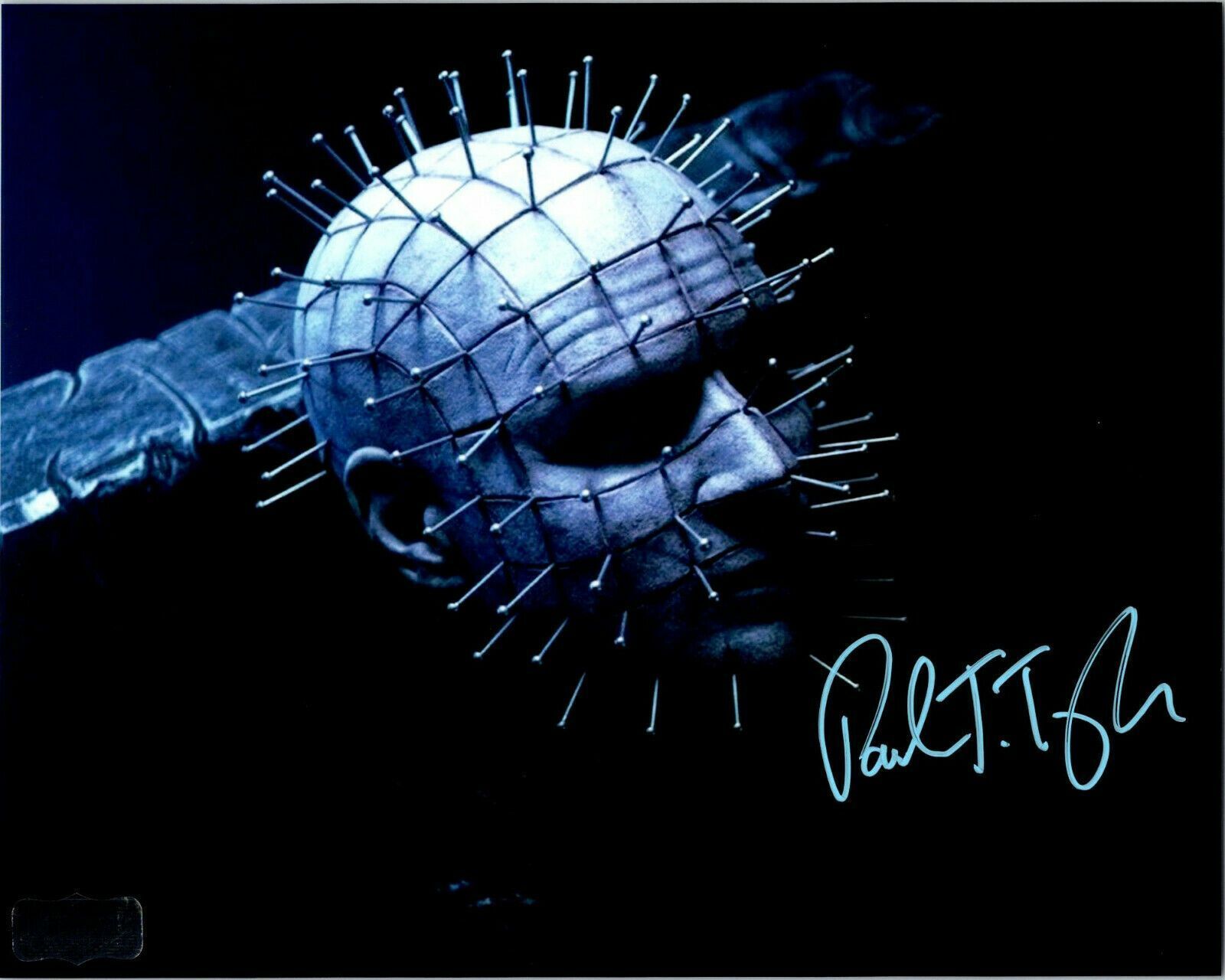 Paul T. Taylor Signed 8x10 Photo Poster painting - Pinhead from Hellraiser - Radtke COA - Blue S