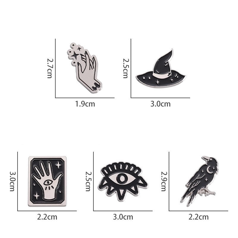 Cartoon Style Retro Cowboy Style Wizard’s Hat Devil’s Eye Alloy Stamping Stoving Varnish Plating Unisex Brooches