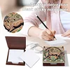 Wooden DIY Horse Diamond Painting Kit Note Box with 160 Papers for Office Desk