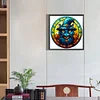(50*50cm)Stained Glass Halloween - Full Round Drill Diamond Painting