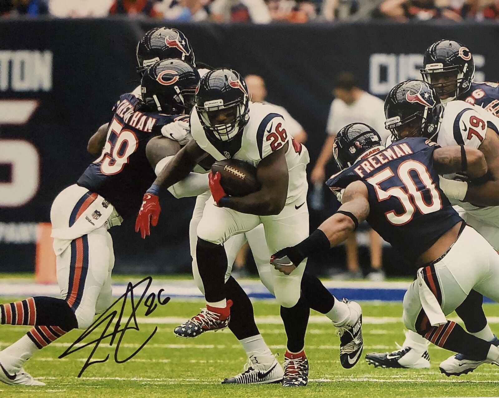 Lamar Miller Signed Autographed Houston Texans 8x10 Photo Poster painting Pro Bowl Coa