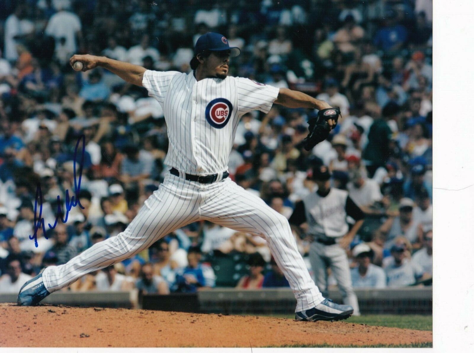 SERGIO MITRE CHICAGO CUBS ACTION SIGNED 8x10