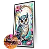 (US Only)Partial AB Diamond Painting - Full Round Drill - Owl (Canvas|45*75cm)