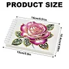 2 Pack Rose DIY Diamond Art Spiral Notebook Kit 80 Pages No Lines