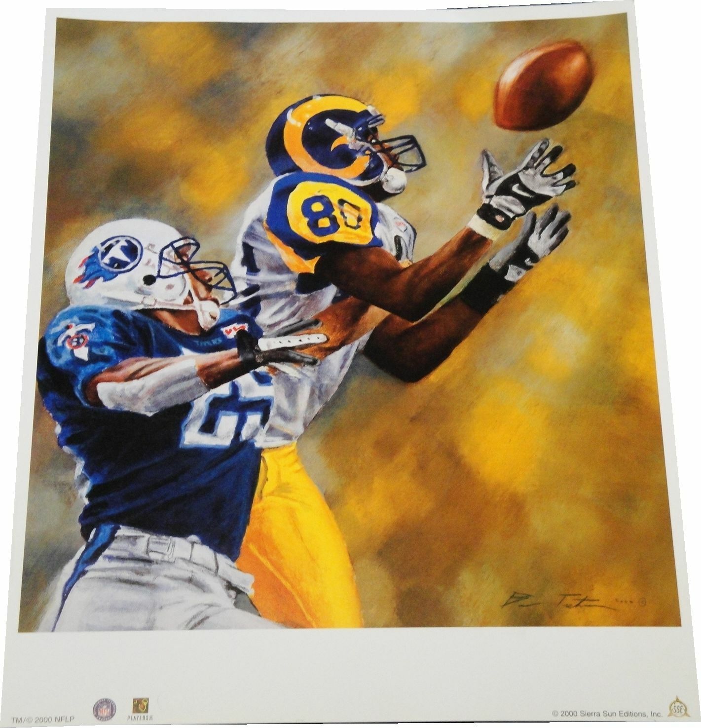 Isaac Bruce 16x19 Poster Photo Poster painting Unsigned Receiving the Football Rams Brand New