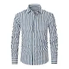Camicia a righe da uomo casual e versatile