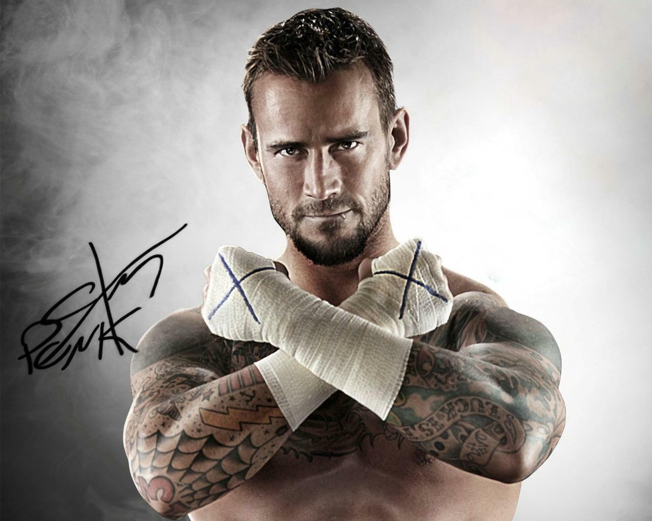 CM Punk SIGNED AUTOGRAPHED 10 X 8