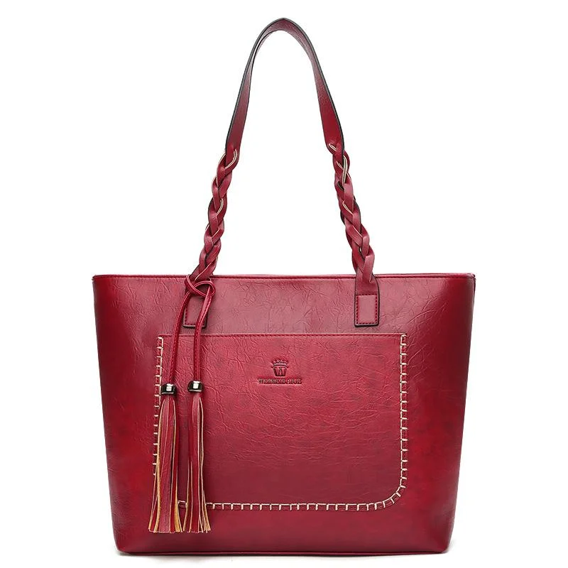Simple personalized handbag large capacity shoulder bag