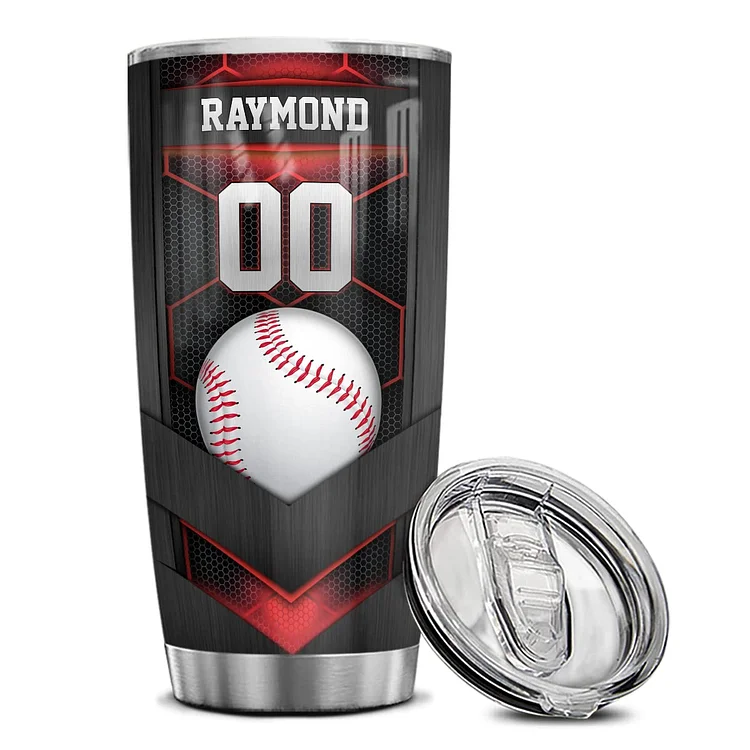 Personalized Baseball Stainless Steel Mug|M35