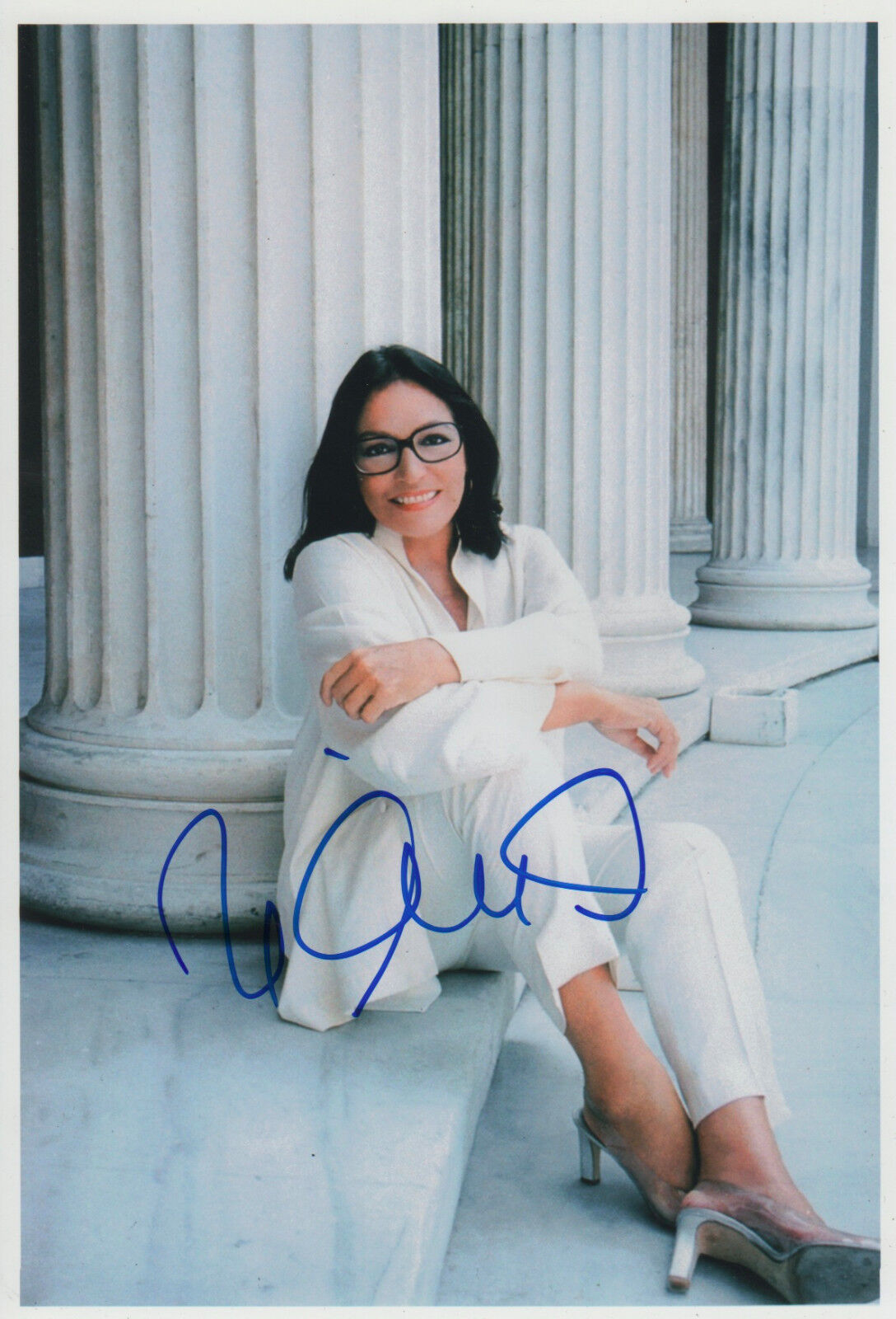 Nana Mouskouri signed 8x12 inch Photo Poster painting autograph