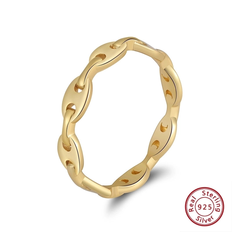 14K Gold Plated White Gold Plated 925 Sterling Silver Geometric Rings