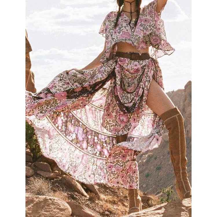 Boho Music Festival Chiffon Set