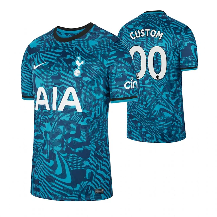 Customized 2022-23 Tottenham Hotspur Third Shirt Top Kit ( Printing Your Name )