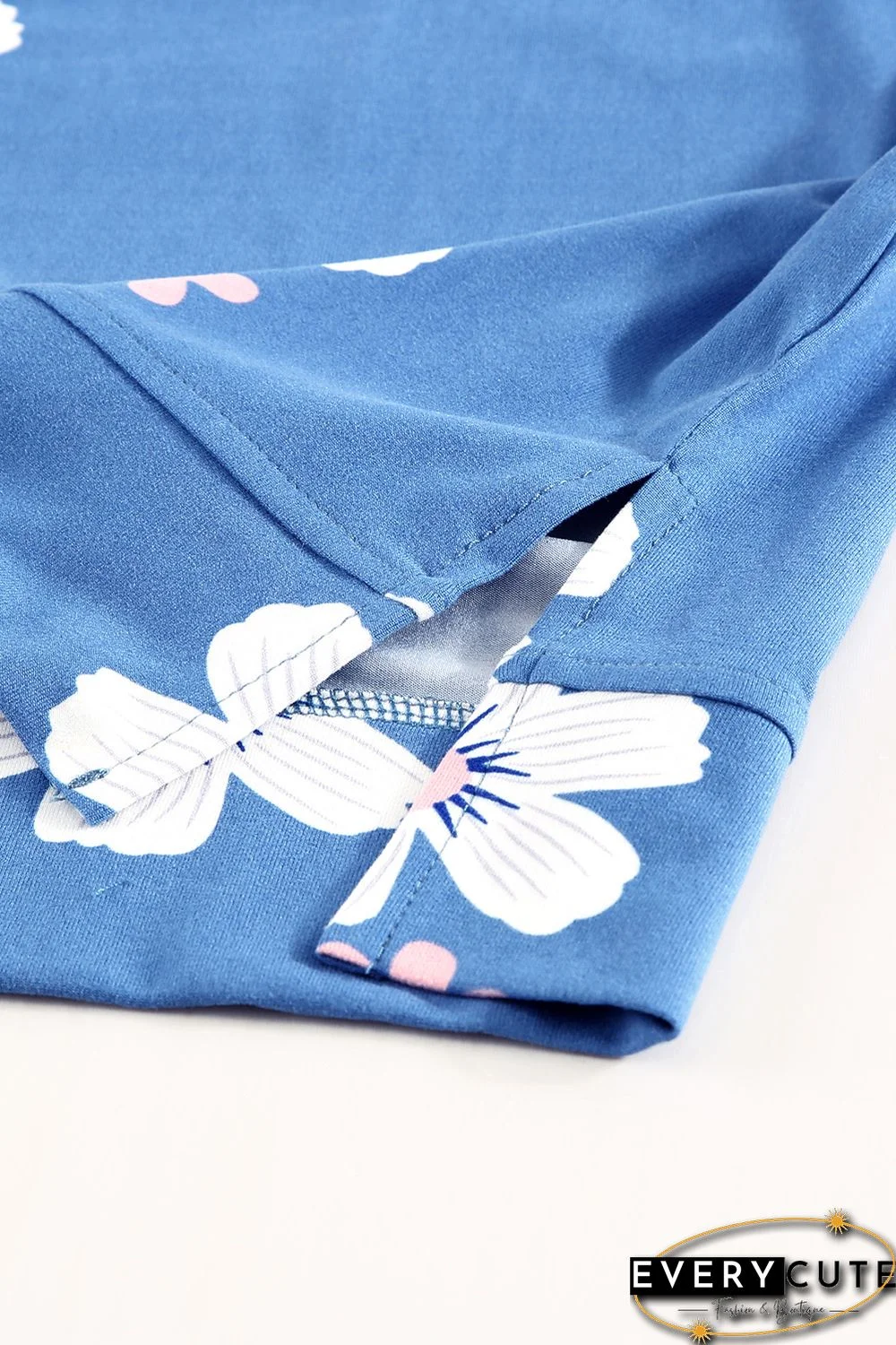 Sky Blue Crew Neck Tank Top