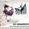 2Pcs Girl 2D Flat DIY Hanging Diamond Art Ornament Window Pendant (Floral Skirt)